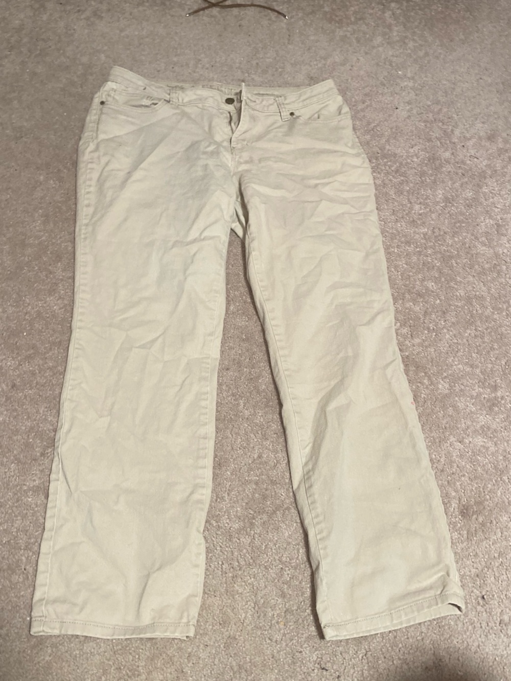Women's Straight Leg Pants in Light Beige